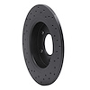 623-80040R Drilled Brake Rotor [Black], 2004-2013 Ford/Lincoln/Mercury/Mazda, Position: Rear Right - image 1