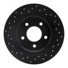 623-80040R Drilled Brake Rotor [Black], 2004-2013 Ford/Lincoln/Mercury/Mazda, Position: Rear Right - image 2