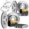 6234-40011 Brake Rotors w/Heavy-Duty Brake Pads Kit & Sensor, 2002-2006 Multiple Makes/Models, Position: Front and Rear - image 1