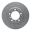 624-02067D GEOSPEC Drilled Rotor [Coated], 1999-2021 Porsche, Position: Rear Left