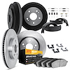 6284-47136 Brake Rotors w/Heavy-Duty Brake Pads/Drums/Shoes/Hardware/Adjusters, 1978-1990 GM, Position: Front and Rear