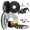 6284-54583 Brake Rotors w/Heavy-Duty Brake Pads/Drums/Shoes/Hardware/Adjusters, 1997-2004 Ford/Lincoln/Mercury/Mazda, Position:  - image 1