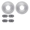6302-01008 Brake Rotors with 3000-Series Ceramic Brake Pads Kit, 1996-1998 Suzuki, Position: Front - image 1