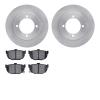 6302-03002 Brake Rotors with 3000-Series Ceramic Brake Pads Kit, 1994-1996 Kia/Hyundai/Genesis, Position: Rear - image 1