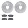 6302-03007 Brake Rotors with 3000-Series Ceramic Brake Pads Kit, 2000-2002 Kia/Hyundai/Genesis, Position: Front - image 1