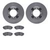 6302-03014 Brake Rotors with 3000-Series Ceramic Brake Pads Kit, 1992-1998 Kia/Hyundai/Genesis, Position: Front - image 1