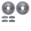 6302-03023 Brake Rotors with 3000-Series Ceramic Brake Pads Kit, 2001-2006 Kia/Hyundai/Genesis, Position: Front - image 1