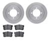 6302-03043 Brake Rotors with 3000-Series Ceramic Brake Pads Kit, 1994-1998 Kia/Hyundai/Genesis, Position: Rear - image 1