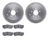 6302-03048 Brake Rotors with 3000-Series Ceramic Brake Pads Kit, 2007-2009 Kia/Hyundai/Genesis, Position: Rear - image 1