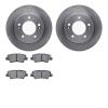 6302-03080 Brake Rotors with 3000-Series Ceramic Brake Pads Kit, Fits Select Kia/Hyundai/Genesis, Position: Rear - image 1