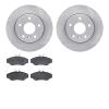 6302-11009 Brake Rotors with 3000-Series Ceramic Brake Pads Kit, 1999-2004 Land Rover, Position: Front - image 1