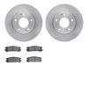 6302-13015 Brake Rotors with 3000-Series Ceramic Brake Pads Kit, 1992-1997 Subaru, Position: Rear - image 1