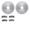 6302-13017 Brake Rotors with 3000-Series Ceramic Brake Pads Kit, 1990-1994 Subaru, Position: Rear - image 1