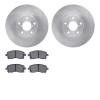 6302-13020 Brake Rotors with 3000-Series Ceramic Brake Pads Kit, 1997-2002 Subaru, Position: Front - image 1