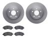 6302-13022 Brake Rotors with 3000-Series Ceramic Brake Pads Kit, 1997-2001 Subaru, Position: Front - image 1