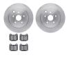 6302-13032 Brake Rotors with 3000-Series Ceramic Brake Pads Kit, 2008-2020 Subaru, Position: Rear - image 1