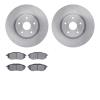 6302-13038 Brake Rotors with 3000-Series Ceramic Brake Pads Kit, 2006-2021 Subaru, Position: Front - image 1
