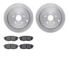 6302-13046 Brake Rotors with 3000-Series Ceramic Brake Pads Kit, 2006-2014 Subaru, Position: Rear - image 1