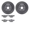 6302-13053 Brake Rotors with 3000-Series Ceramic Brake Pads Kit, Fits Select Subaru, Position: Rear - image 1