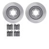 6302-16002 Brake Rotors with 3000-Series Ceramic Brake Pads Kit, 1975-1979 Alfa Romeo, Position: Rear - image 1