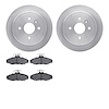 6302-18002 Brake Rotors with 3000-Series Ceramic Brake Pads Kit, 1999-2002 GM, Position: Rear - image 1