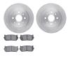 6302-21007 Brake Rotors with 3000-Series Ceramic Brake Pads Kit, 1998-2003 Kia/Hyundai/Genesis, Position: Rear - image 1