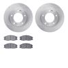 6302-21011 Brake Rotors with 3000-Series Ceramic Brake Pads Kit, 2007-2009 Kia/Hyundai/Genesis, Position: Front - image 1