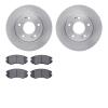6302-21017 Brake Rotors with 3000-Series Ceramic Brake Pads Kit, 2010-2011 Kia/Hyundai/Genesis, Position: Front - image 1