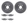 6302-21018 Brake Rotors with 3000-Series Ceramic Brake Pads Kit, 1994-2000 Kia/Hyundai/Genesis, Position: Front - image 1