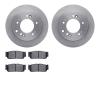 6302-21020 Brake Rotors with 3000-Series Ceramic Brake Pads Kit, 2007-2009 Kia/Hyundai/Genesis, Position: Rear - image 1