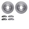 6302-21021 Brake Rotors with 3000-Series Ceramic Brake Pads Kit, 2004-2009 Kia/Hyundai/Genesis, Position: Front - image 1