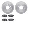 6302-21028 Brake Rotors with 3000-Series Ceramic Brake Pads Kit, 2010-2013 Kia/Hyundai/Genesis, Position: Rear - image 1