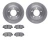 6302-21034 Brake Rotors with 3000-Series Ceramic Brake Pads Kit, Fits Select Kia/Hyundai/Genesis, Position: Rear - image 1