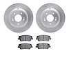 6302-21043 Brake Rotors with 3000-Series Ceramic Brake Pads Kit, Fits Select Kia/Hyundai/Genesis, Position: Rear - image 1