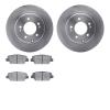 6302-21045 Brake Rotors with 3000-Series Ceramic Brake Pads Kit, 2017-2019 Kia/Hyundai/Genesis, Position: Rear - image 1