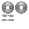 6302-21046 Brake Rotors with 3000-Series Ceramic Brake Pads Kit, 2017-2020 Kia/Hyundai/Genesis, Position: Rear - image 1