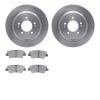 6302-21047 Brake Rotors with 3000-Series Ceramic Brake Pads Kit, Fits Select Kia/Hyundai/Genesis, Position: Rear - image 1
