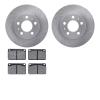 6302-27008 Brake Rotors with 3000-Series Ceramic Brake Pads Kit, 1967-1972 Volvo, Position: Front - image 1