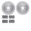 6302-27043 Brake Rotors with 3000-Series Ceramic Brake Pads Kit, 2004-2007 Volvo, Position: Rear - image 1