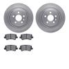 6302-27061 Brake Rotors with 3000-Series Ceramic Brake Pads Kit, 2007-2018 Volvo, Position: Rear - image 1