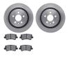 6302-27063 Brake Rotors with 3000-Series Ceramic Brake Pads Kit, 2010-2017 Volvo, Position: Rear - image 1