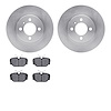 6302-31006 Brake Rotors with 3000-Series Ceramic Brake Pads Kit, 1984-1991 BMW, Position: Front - image 1