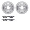 6302-31018 Brake Rotors with 3000-Series Ceramic Brake Pads Kit, 1984-1991 BMW, Position: Rear - image 1