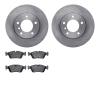 6302-31038 Brake Rotors with 3000-Series Ceramic Brake Pads Kit, 1995-1998 BMW, Position: Front - image 1