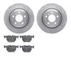 6302-31054 Brake Rotors with 3000-Series Ceramic Brake Pads Kit, 2004-2010 BMW, Position: Rear - image 1