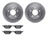 6302-31058 Brake Rotors with 3000-Series Ceramic Brake Pads Kit, 1991-1999 BMW, Position: Rear - image 1