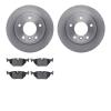 6302-31064 Brake Rotors with 3000-Series Ceramic Brake Pads Kit, 2003-2006 BMW, Position: Rear - image 1