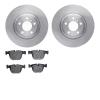 6302-31078 Brake Rotors with 3000-Series Ceramic Brake Pads Kit, 2007-2019 BMW, Position: Rear - image 1