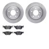 6302-31093 Brake Rotors with 3000-Series Ceramic Brake Pads Kit, 2006-2013 BMW, Position: Rear - image 1