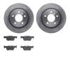 6302-31128 Brake Rotors with 3000-Series Ceramic Brake Pads Kit, 2012-2021 BMW, Position: Rear - image 1